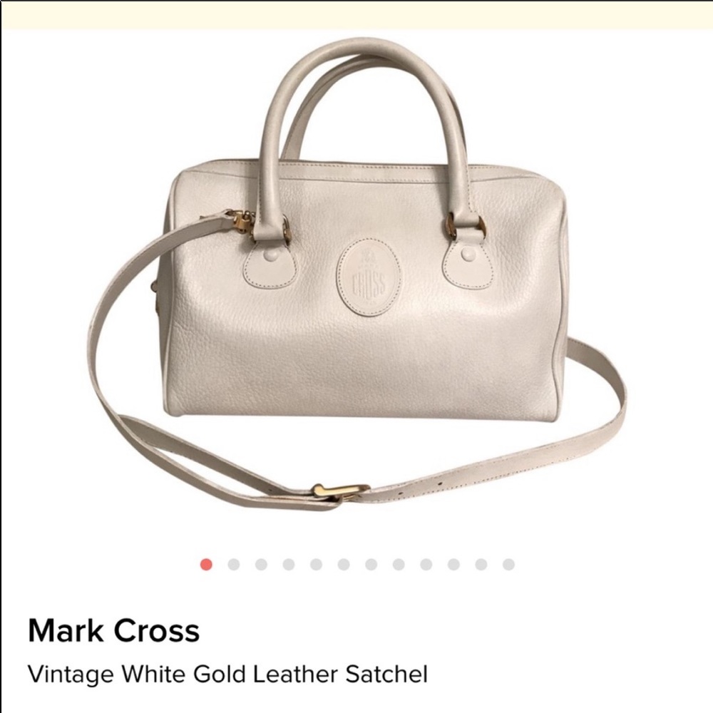 Mark Cross white vintage bag🌺🥰